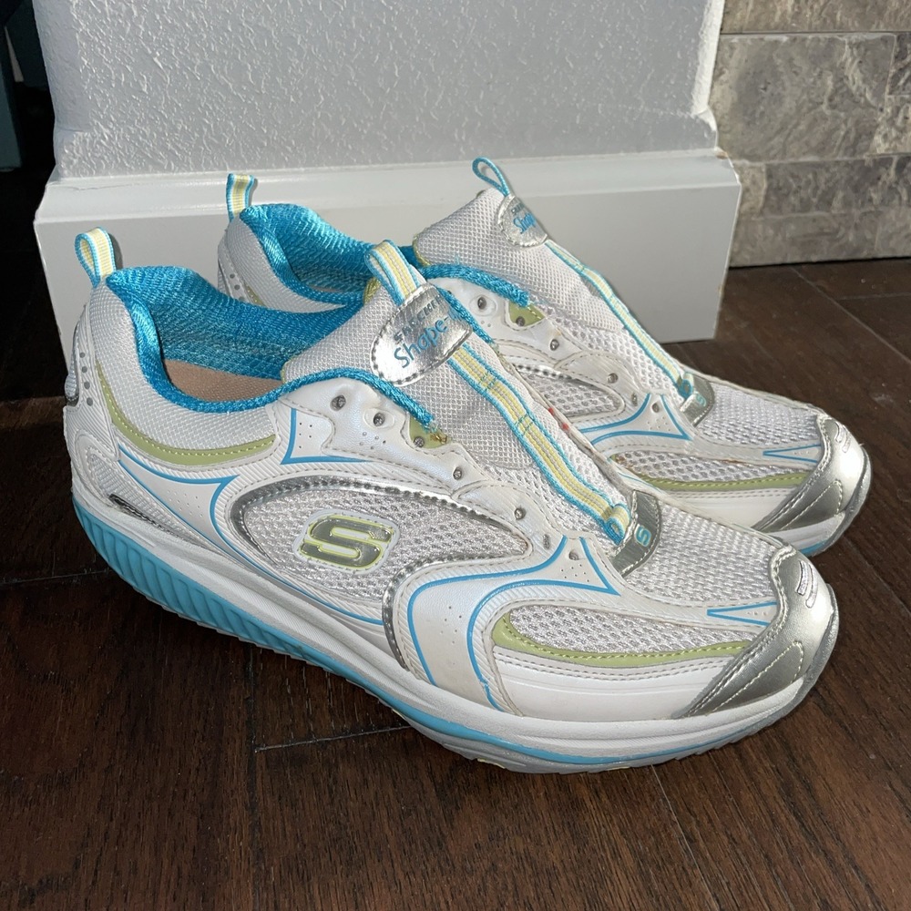 Skechers Shape-Ups Sneakers Women's 10 White Lace Up Shoes Walking Athleisure